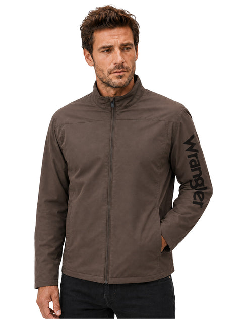 Chamarra Wrangler Hombre Tipo Deportiva Café