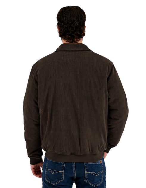Chamarra Wrangler Hombre de Pana Café Oscuro