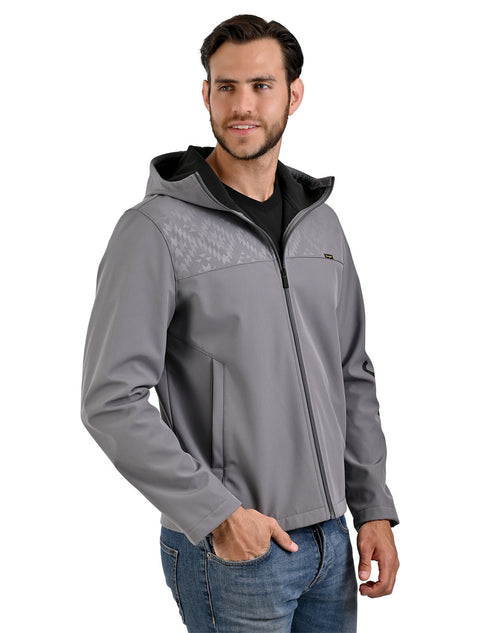 WRANGLER Chamarra gris Outdoor para Caballero con Capucha.