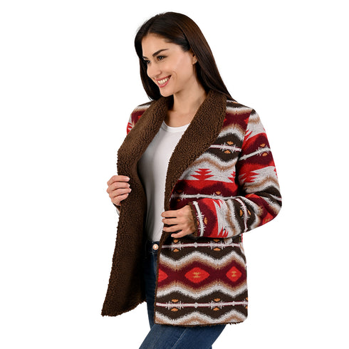 Cárdigan en imitacion Lana con sherpa WRANGLER para dama