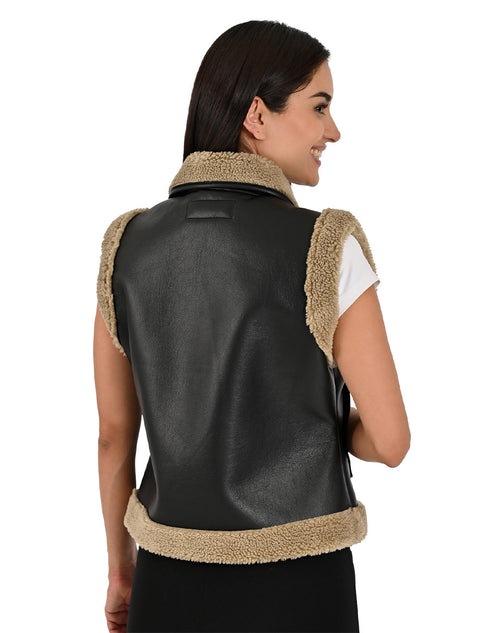 Chaleco Wrangler Dama Forrado con Borrega Negro