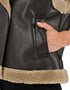 Chaleco Wrangler Dama Forrado con Borrega Café