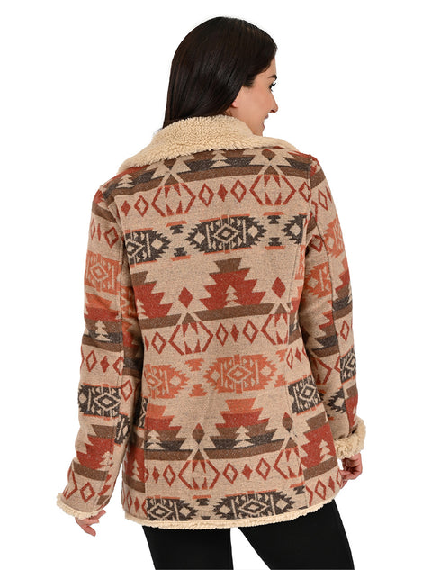 Chamarra Wrangler Dama Borrega Western Beige