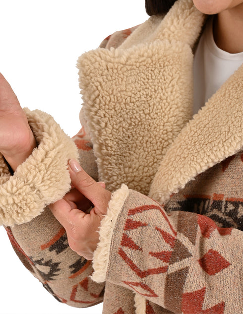 Chamarra Wrangler Dama Borrega Western Beige
