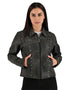 Chamarra Wrangler Dama Cuello Camisero Gris