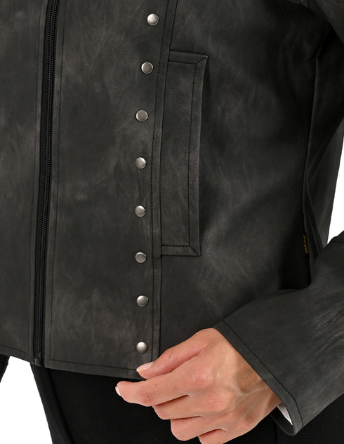 Chamarra Wrangler Dama Cuello Camisero Gris